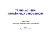 Translacijska istraživanja u biomedicini