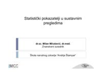 Statistički pokazatelji u sustavnim pregledima (za one koji nisu statističari)