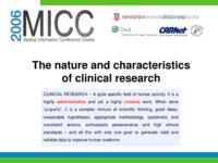 Narav i obilježja kliničkih istraživanja