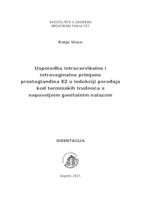 Usporedba intracervikalne i intravaginalne primjene prostaglandina E2 u indukciji porođaja kod terminskih trudnoća s nepovoljnim genitalnim nalazom