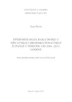 Epidemiologija raka dojke u Hrvatskoj i Brodsko-posavskoj županiji u periodu od 2004.-2013. godine