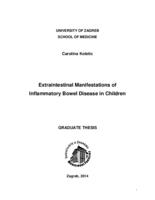 Extraintestinal manifestations of inflammatory bowel disease in children