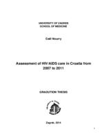 Assessment of HIV/Aids care in Croatia from 2007 to 2011