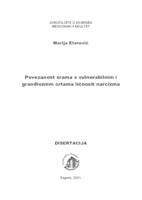 Povezanost srama s vulnerabilnim i grandioznim crtama ličnosti narcizma