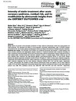 Intensity of statin treatment after acute coronary syndrome, residual risk, and its modification by alirocumab: insights from the ODYSSEY OUTCOMES trial