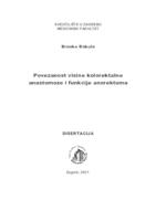 Povezanost visine kolorektalne anastomoze i funkcije anorektuma