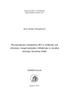 Povezanost vitamina D3 s rizikom od virusne respiracijske infekcije u osoba starije životne dobi