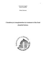 Chondrocyte transplantation in treatment of the focal chondral lesions