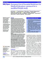 European List of Essential Medicines for Medical Education: a protocol for a modified Delphi study