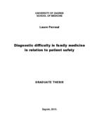 Diagnostic difficulty in family medicine in relation to patient safety