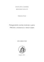 Patogenetski značaj mutacija u genu PIK3CA u bolesnica s rakom dojke