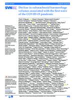 Decline in subarachnoid haemorrhage volumes associated with the first wave of the COVID-19 pandemic