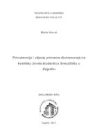 Prevalencija i utjecaj primarne dismenoreje na kvalitetu života studentica Sveučilišta u Zagrebu