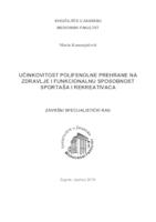 Učinkovitost polifenolne prehrane na zdravlje i funkcionalnu sposobnost sportaša i rekreativaca