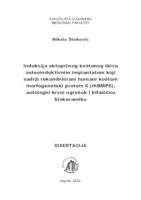 Indukcija ektopičnog koštanog tkiva osteoinduktivnim implantatom koji sadrži rekombinirani humani koštani morfogenetski protein 6 (rhBMP6), autologni krvni ugrušak i bifazičnu biokeramiku