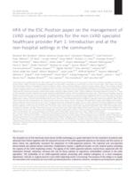 HFA of the ESC Position paper on the management of LVAD supported patients for the non LVAD specialist healthcare provider Part 1: Introduction and at the non‐hospital settings in the community