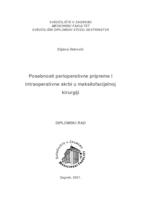 Posebnosti perioperativne pripreme i intraoperativne skrbi u maksilofacijalnoj kirurgiji