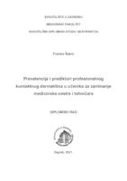 Prevalencija i prediktori profesionalnog kontaktnog dermatitisa u učenika za zanimanje medicinske sestre i tehničara