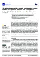 The Associations between COMT and MAO-B Genetic Variants with Negative Symptoms in Patients with Schizophrenia