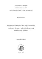 Integracija roditelja u skrb o prijevremeno rođenom djetetu u jedinici intenzivnog neonatalnog liječenja