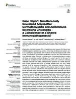 Case Report: Simultaneously Developed Amyopathic Dermatomyositis and Autoimmune Sclerosing Cholangitis – a Coincidence or a Shared Immunopathogenesis?