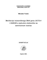 Metilacija nestaničnoga DNA gena OCT3/4 i NANOG u ejakulatu bolesnika sa seminomom testisa