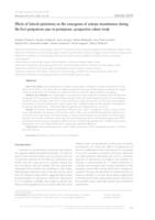 Effects of lateral episiotomy on the emergence of urinary incontinence during the first postpartum year in primiparas: prospective cohort study