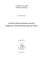 Treatment options for infections caused by carbapenem-resistant Klebsiella pneumoniae isolates