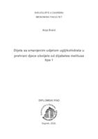 Dijeta sa smanjenim udjelom ugljikohidrata u prehrani djece oboljele od dijabetes melitusa tipa 1