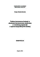 Težina koronarne bolesti u akutnom koronarnom sindromu u romskoj populaciji u sjeverozapadnoj Hrvatskoj