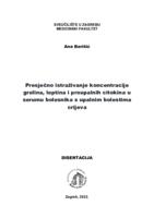 Presječno istraživanje koncentracije grelina, leptina i proupalnih citokina u serumu bolesnika s upalnim bolestima crijeva