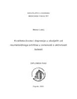 Kvaliteta života i depresija u oboljelih od reumatoidnog artritisa u ovisnosti o aktivnosti bolesti