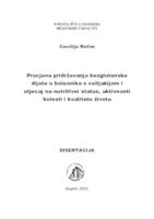 Procjena pridržavanja bezglutenske dijete u bolesnika s celijakijom i utjecaj na nutritivni status, aktivnosti bolesti i kvalitetu života