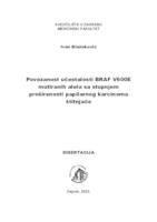 Povezanost učestalosti BRAF V600E mutiranih alela sa stupnjem proširenosti papilarnog karcinoma štitnjače