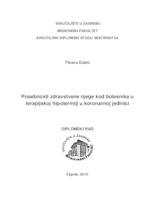 Posebnosti zdravstvene njege kod bolesnika u terapijskoj hipotermiji u koronarnoj jedinici