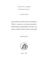 Usporedba sevofluranske anestezije i TIVA-e s obzirom na hemodinamske i biokemijske pokazatelje funkcije srca nakon velikih abdominalnih operacija