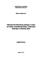 Utjecaj intrauterinog zastoja u rastu na visinu arterijskog tlaka i bubrežnu funkciju u odrasloj dobi 