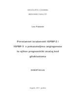 Povezanost izraženosti IGFBP-2 i IGFBP-5 s pokazateljima angiogeneze te njihov prognostički značaj kod glioblastoma 