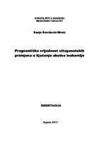 Prognostička vrijednost citogenetskih promjena u liječenju akutne leukemije 