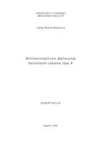 Antinociceptivno djelovanje botulinum toksina tipa A 