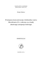 Promjena koncentracije čimbenika rasta fibroblasta 23 u odnosu na stadij akutnoga zatajenja bubrega 