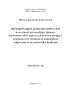 Intraoperacijske promjene motoričkih evociranih potencijala tijekom neurokirurških operacija tumora mozga i kralješnične moždine u područjima odgovornim za motoričke funkcije