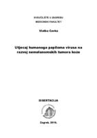 Utjecaj humanoga papiloma virusa na razvoj nemelanomskih tumora kože 