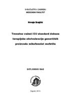 Trenutno važeći EU standard dokaza terapijske ekvivalencije generičkih proizvoda mikofenolat mofetila