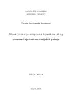 Objektivizacija simptoma hiperkinetskog poremećaja testom varijabli pažnje