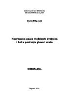 Neurogena upala moždanih ovojnica i bol u području glave i vrata