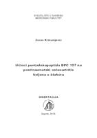 Učinci pentadekapeptida BPC 157 na posttraumatski osteoartritis
koljena u štakora 