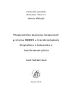 Prognostičko značenje izraženosti proteina NEDD9 u transbronhalnim bioptatima u bolesnika s
karcinomom pluća 