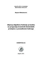 Utjecaj odgođene funkcije presatka
na progresiju kroničnih histoloških
promjena u presađenom bubregu 