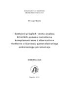 Sustavni pregled i meta-analiza kliničkih pokusa metodama komplementarne i alternativne medicine u liječenju generaliziranoga anksioznoga poremećaja